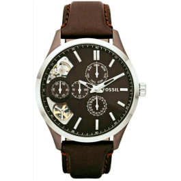 Horlogeband Fossil ME1123 Leder Donkerbruin 22mm
